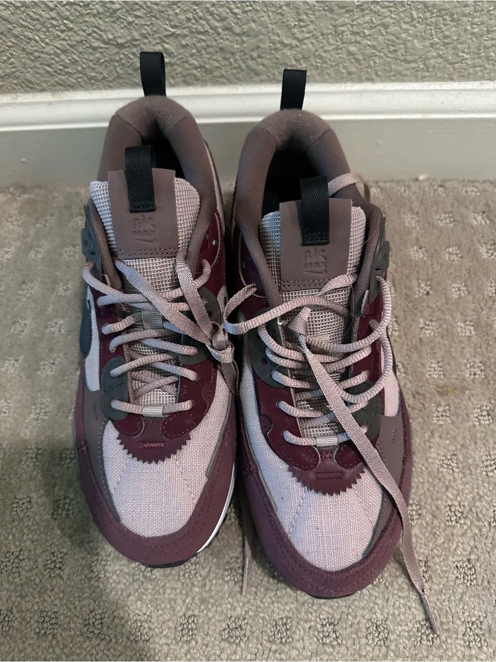 Women’s  Burgundy and Gray Athletic Sneakers